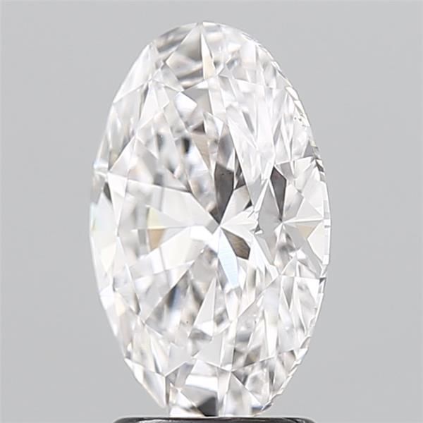2.5 Carat Oval Lab Diamond with  Cut Diamond in 14KT  view 1
