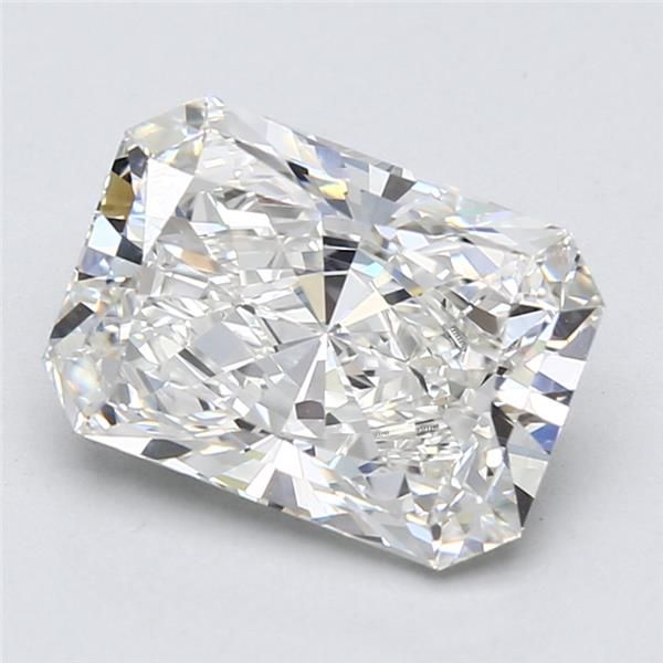 3.06 Carat Radiant Lab Diamond with  Cut Diamond in 14KT  view 1
