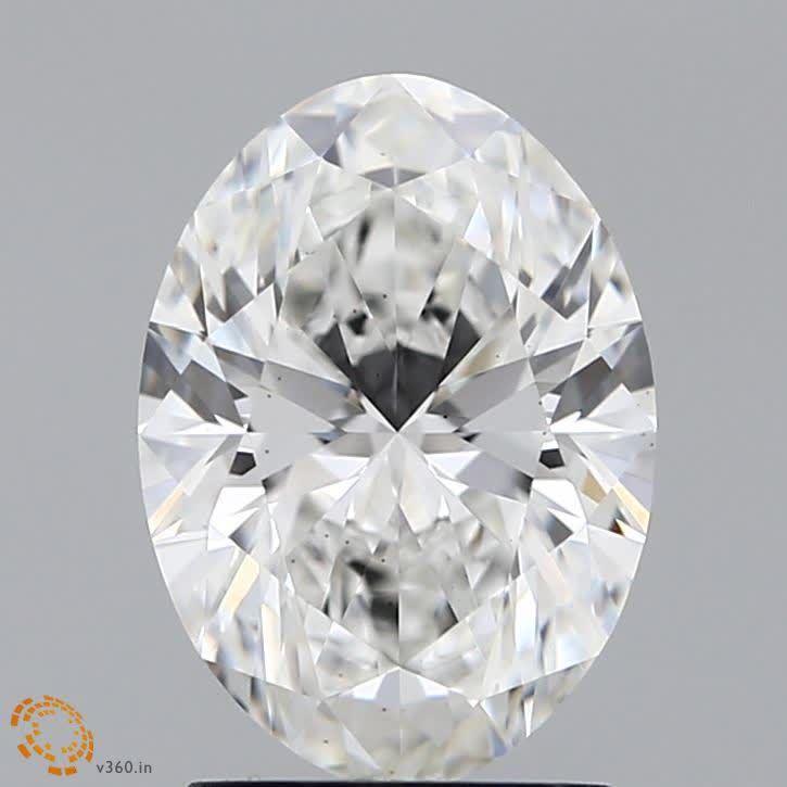 2.1 Carat Oval Lab Diamond with  Cut Diamond in 14KT  view 1
