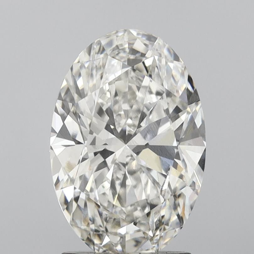 2.33 Carat Oval Lab Diamond with  Cut Diamond in 14KT  view 1
