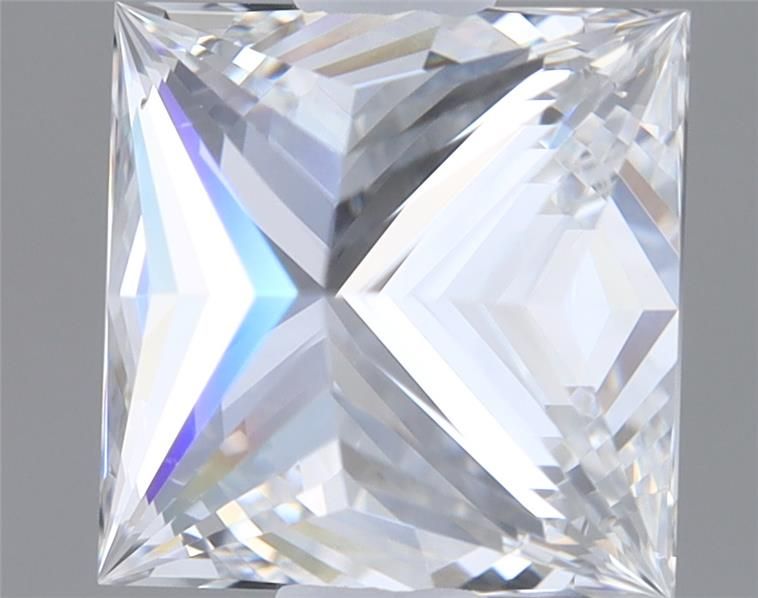 1.05 Carat Princess Lab Diamond with  Cut Diamond in 14KT  view 1
