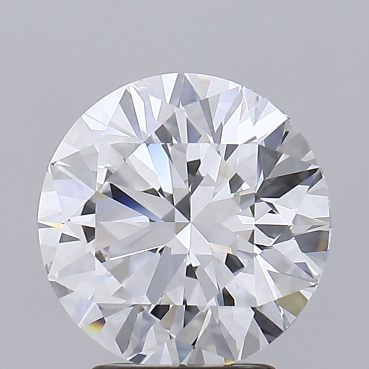 3.23 Carat Round Lab Diamond with  Cut Diamond in 14KT  view 1
