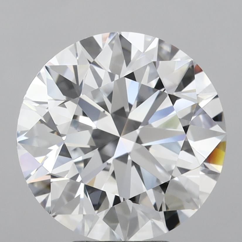 5.57 Carat Round Lab Diamond with  Cut Diamond in 14KT  view 1
