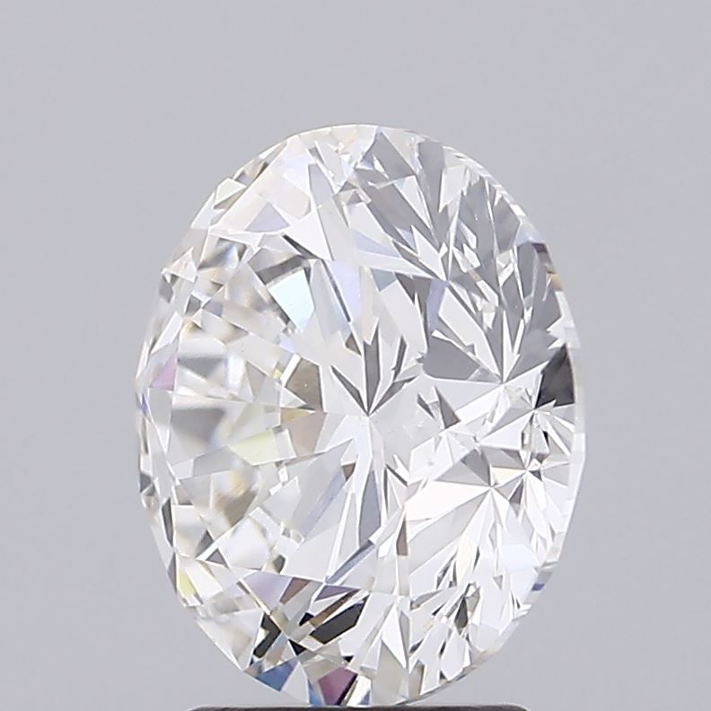 3.81 Carat Round Lab Diamond with  Cut Diamond in 14KT  view 1
