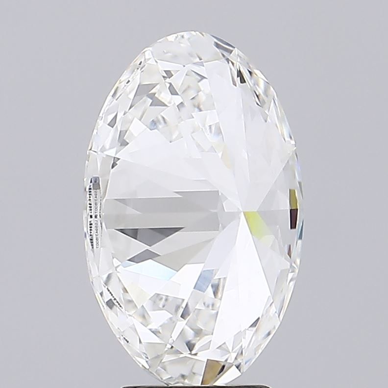3.21 Carat Oval Lab Diamond with  Cut Diamond in 14KT  view 1
