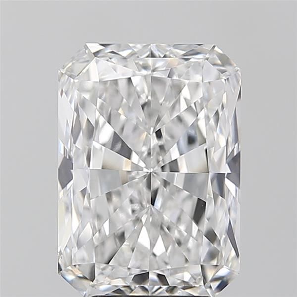 4.22 Carat Radiant lab Diamond with  Cut Diamond in 14KT  view 1
