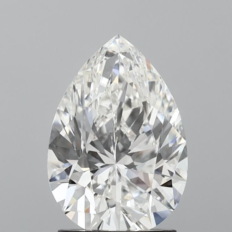 2.01 Carat Pear Lab Diamond with  Cut Diamond in 14KT  view 1
