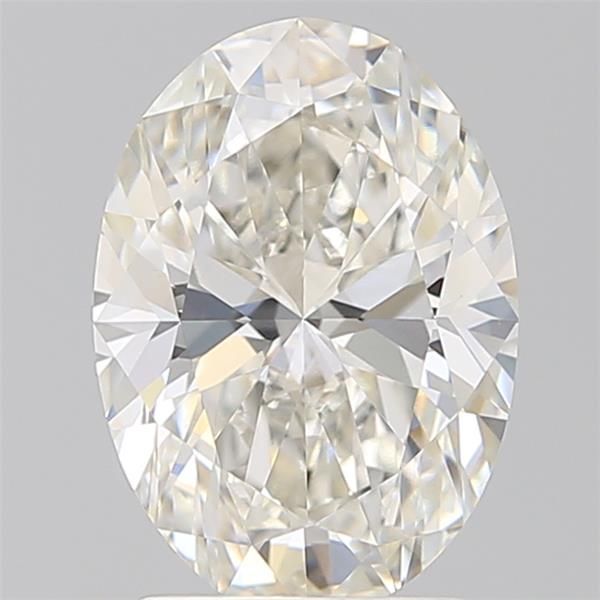 2.49 Carat Oval Lab Diamond with  Cut Diamond in 14KT  view 1
