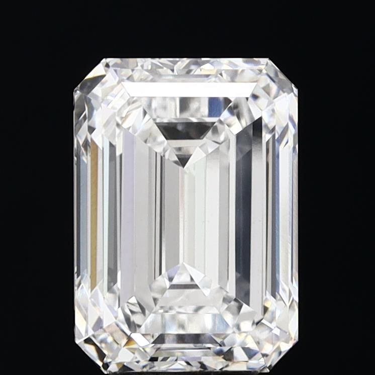 6.7 Carat Emerald Lab Diamond with  Cut Diamond in 14KT  view 1
