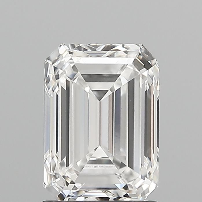 1.52 Carat Emerald Lab Diamond with  Cut Diamond in 14KT  view 1
