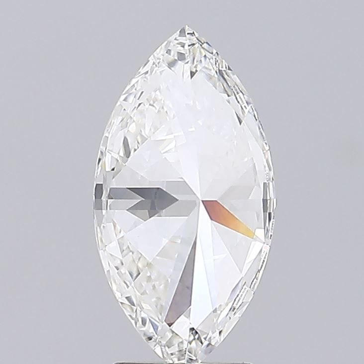 3.03 Carat Marquise Lab Diamond with  Cut Diamond in 14KT  view 1
