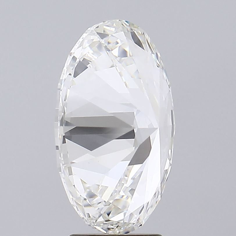 5.02 Carat Oval Lab Diamond with  Cut Diamond in 14KT  view 1
