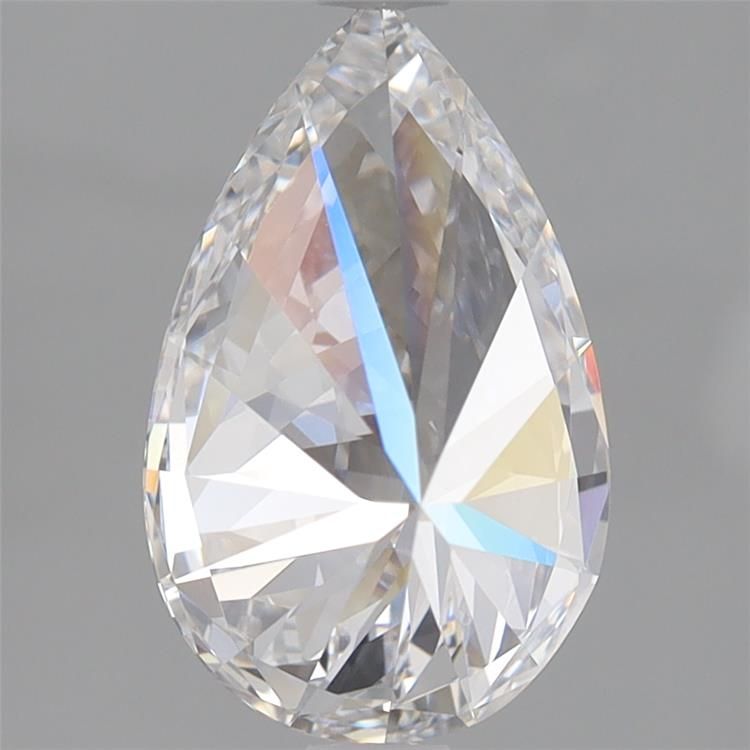 2.21 Carat Pear Lab Diamond with  Cut Diamond in 14KT  view 1
