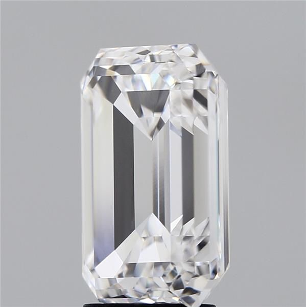 5.53 Carat Emerald Lab Diamond with  Cut Diamond in 14KT  view 1
