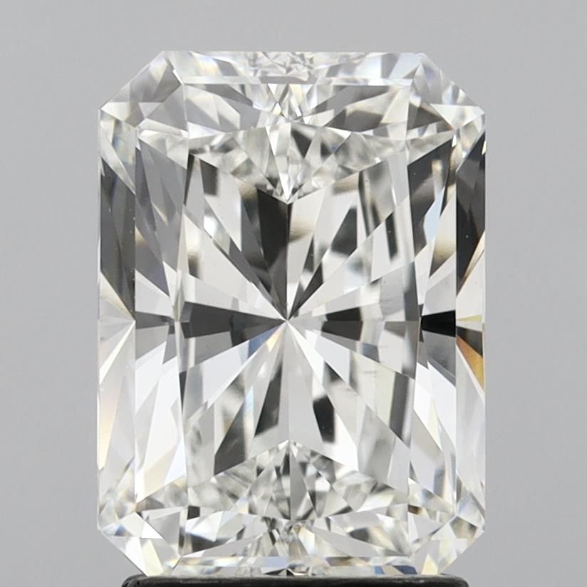 2.9 Carat Radiant Lab Diamond with  Cut Diamond in 14KT  view 1
