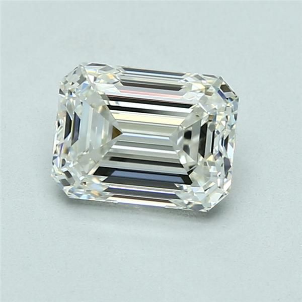 1.72 Carat Emerald Natural Diamond with  Cut Diamond in 14KT  view 1

