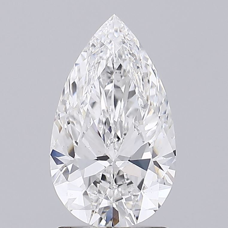 1.82 Carat Pear Lab Diamond with  Cut Diamond in 14KT  view 1
