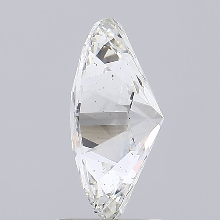 2.5 Carat Oval Lab Diamond with  Cut Diamond in 14KT  view 1
