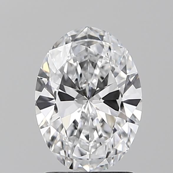 1.35 Carat Oval Lab Diamond with  Cut Diamond in 14KT  view 1
