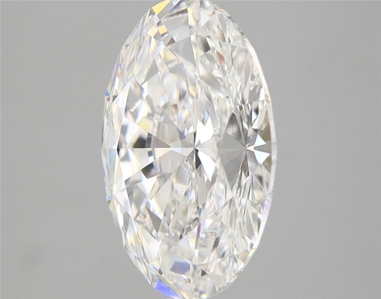 2.5 Carat Oval Lab Diamond with  Cut Diamond in 14KT  view 1
