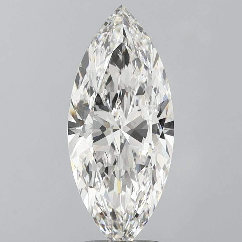 3.03 Carat Marquise Lab Diamond with  Cut Diamond in 14KT  view 1
