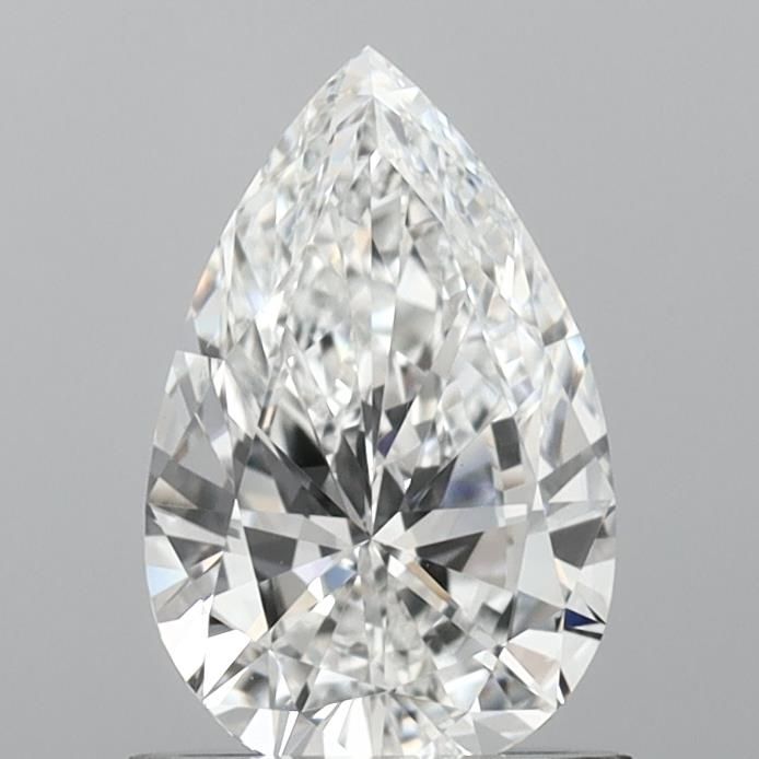 1.01 Carat Pear Lab Diamond with  Cut Diamond in 14KT  view 1
