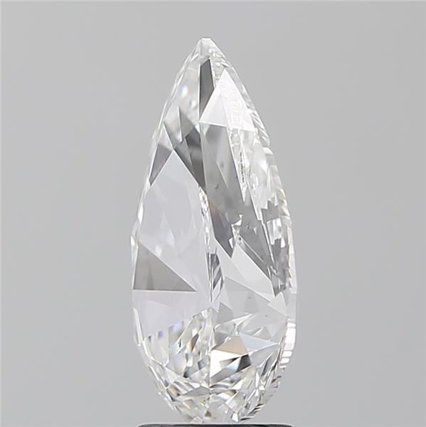 4.02 Carat Pear Lab Diamond with  Cut Diamond in 14KT  view 1

