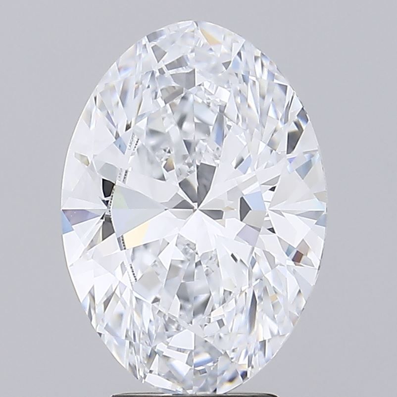 4.1 Carat Oval Lab Diamond with  Cut Diamond in 14KT  view 1
