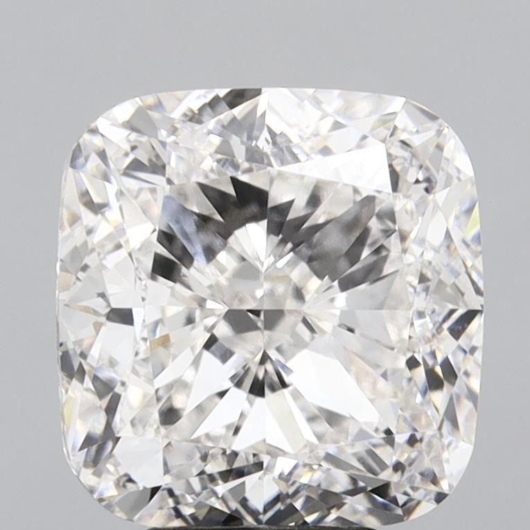 6.03 Carat Cushion Lab Diamond with  Cut Diamond in 14KT  view 1
