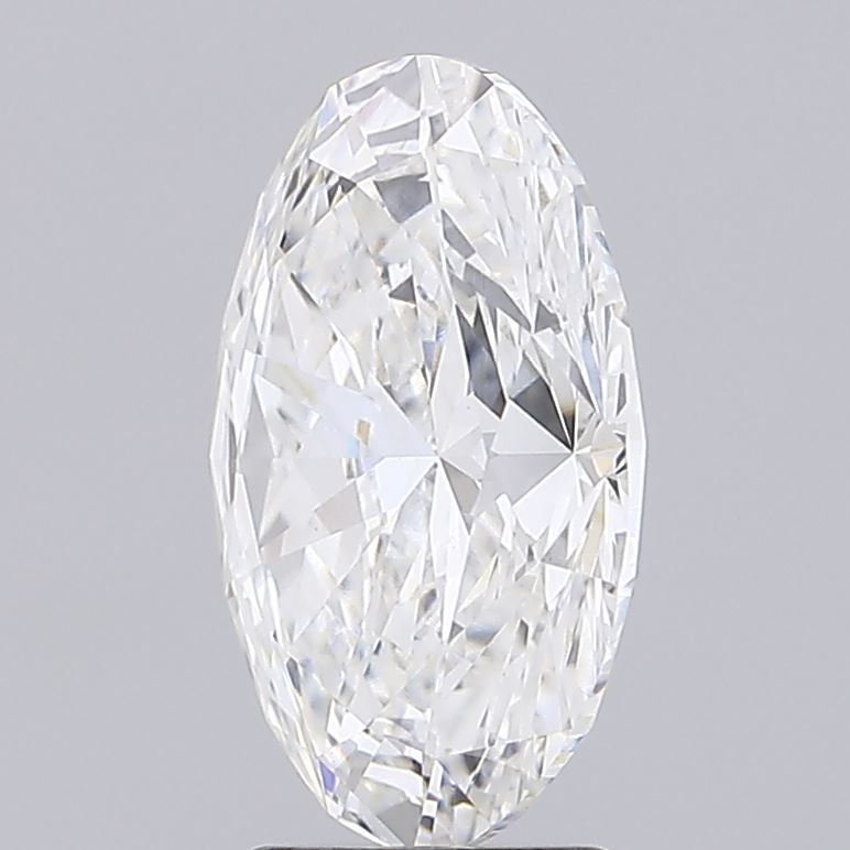 4.16 Carat Oval Lab Diamond with  Cut Diamond in 14KT  view 1
