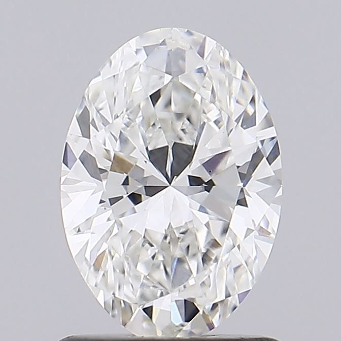 1.05 Carat Oval Lab Diamond with  Cut Diamond in 14KT  view 1
