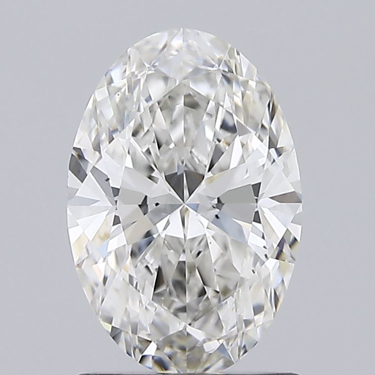 1.39 Carat Oval Lab Diamond with  Cut Diamond in 14KT  view 1
