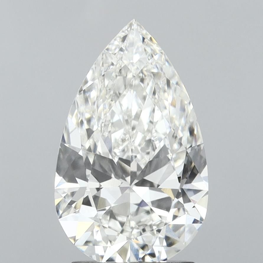 2.02 Carat Pear Lab Diamond with  Cut Diamond in 14KT  view 1
