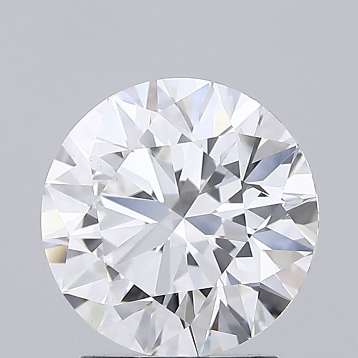 2.08 Carat Round Lab Diamond with  Cut Diamond in 14KT  view 1
