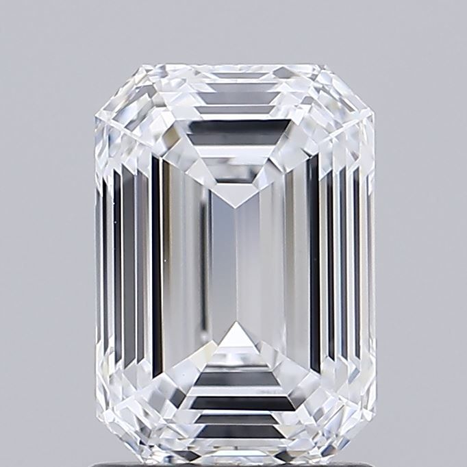 1.76 Carat Emerald Lab Diamond with  Cut Diamond in 14KT  view 1
