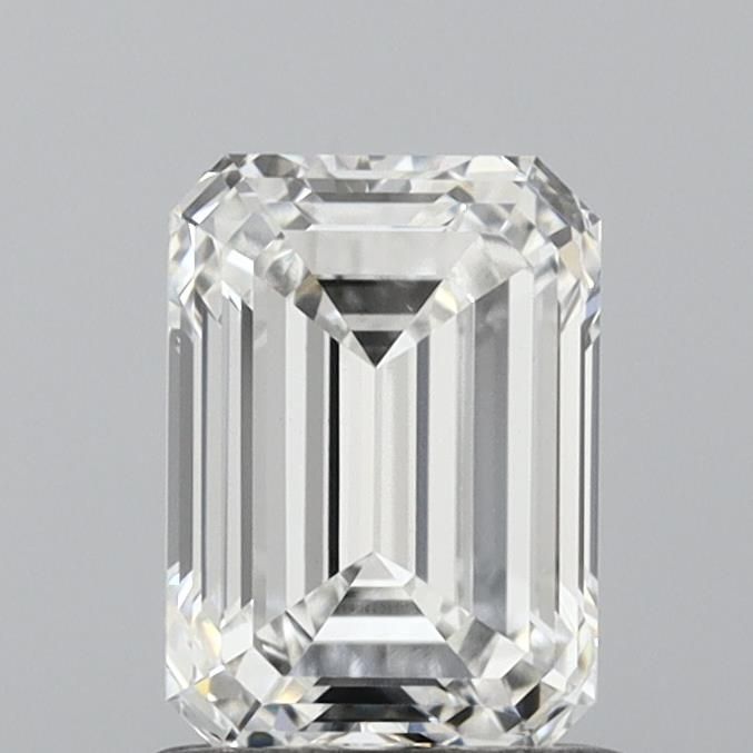 1.18 Carat Emerald Lab Diamond with  Cut Diamond in 14KT  view 1
