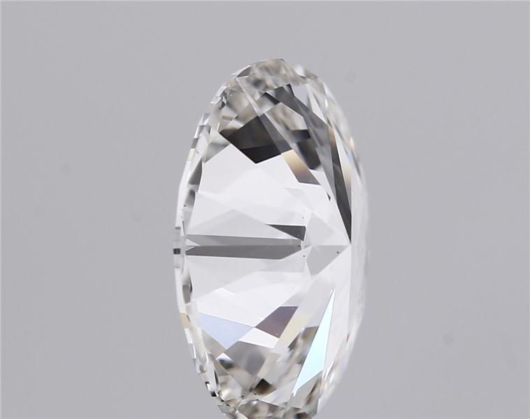 4.51 Carat Oval Lab Diamond with  Cut Diamond in 14KT  view 1
