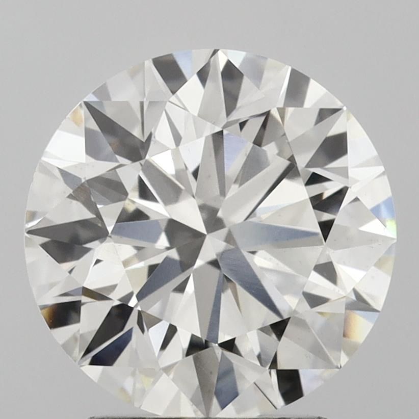 2.65 Carat Round Lab Diamond with  Cut Diamond in 14KT  view 1
