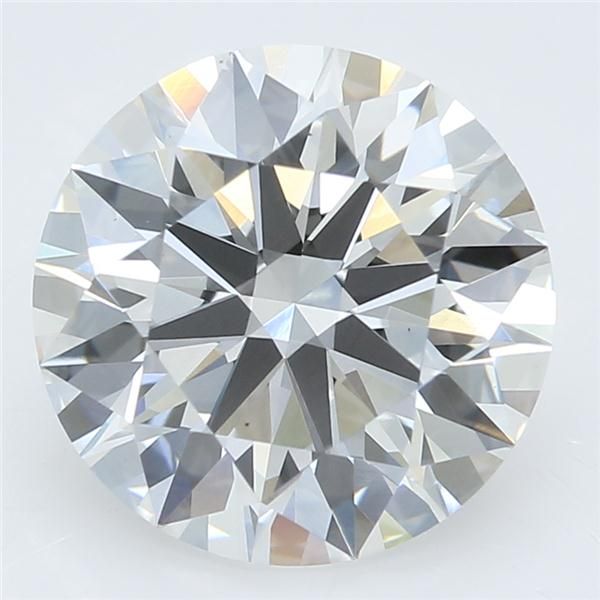 2.42 Carat Round Lab Diamond with  Cut Diamond in 14KT  view 1
