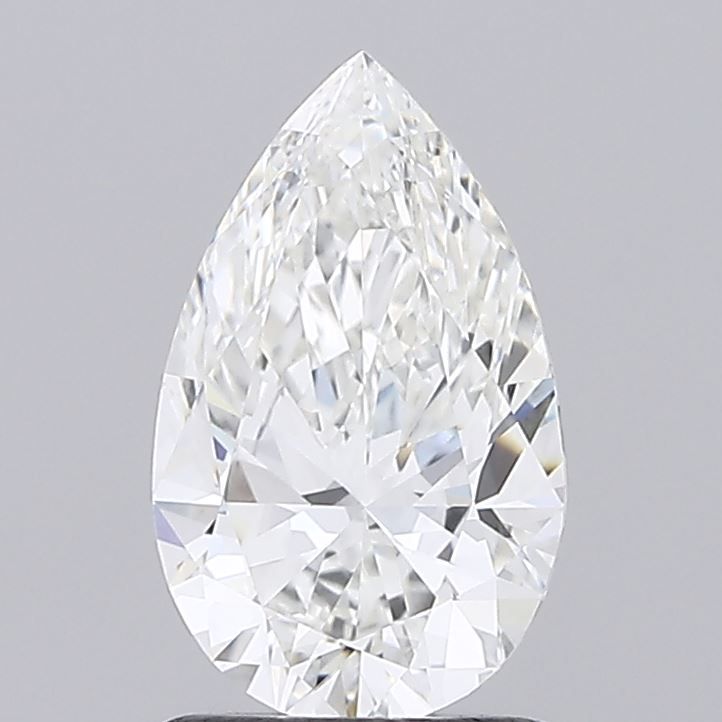 1.25 Carat Pear Lab Diamond with  Cut Diamond in 14KT  view 1

