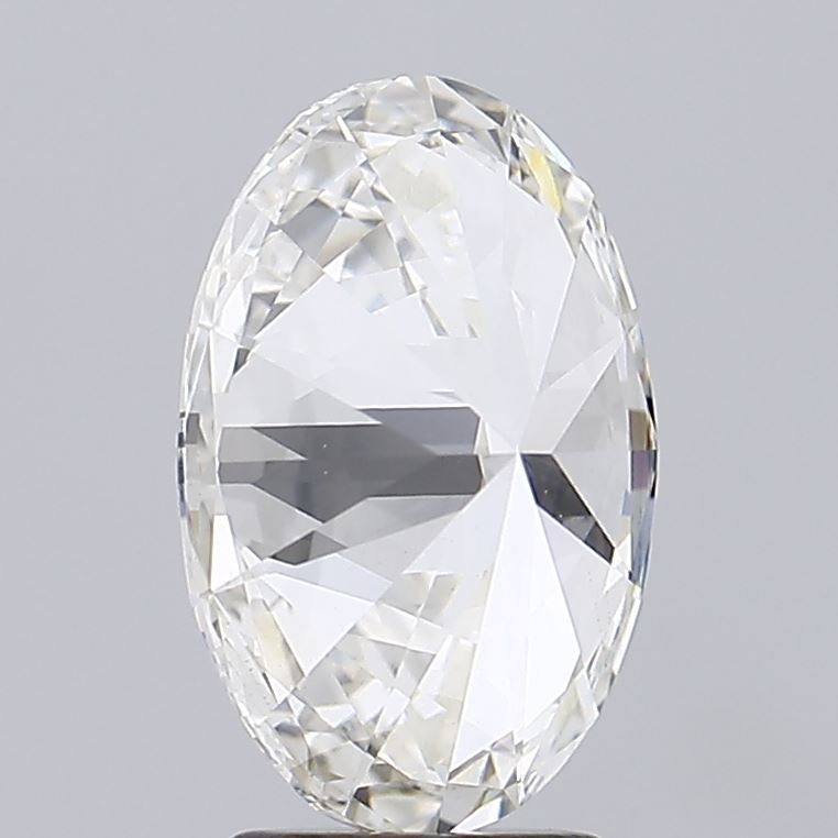 3.0 Carat Oval Lab Diamond with  Cut Diamond in 14KT  view 1
