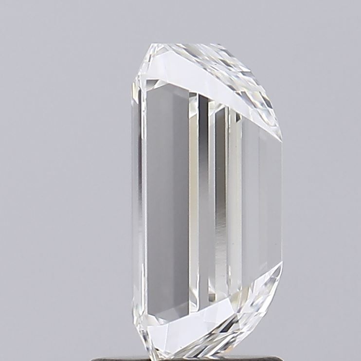 2.55 Carat Emerald Lab Diamond with  Cut Diamond in 14KT  view 1
