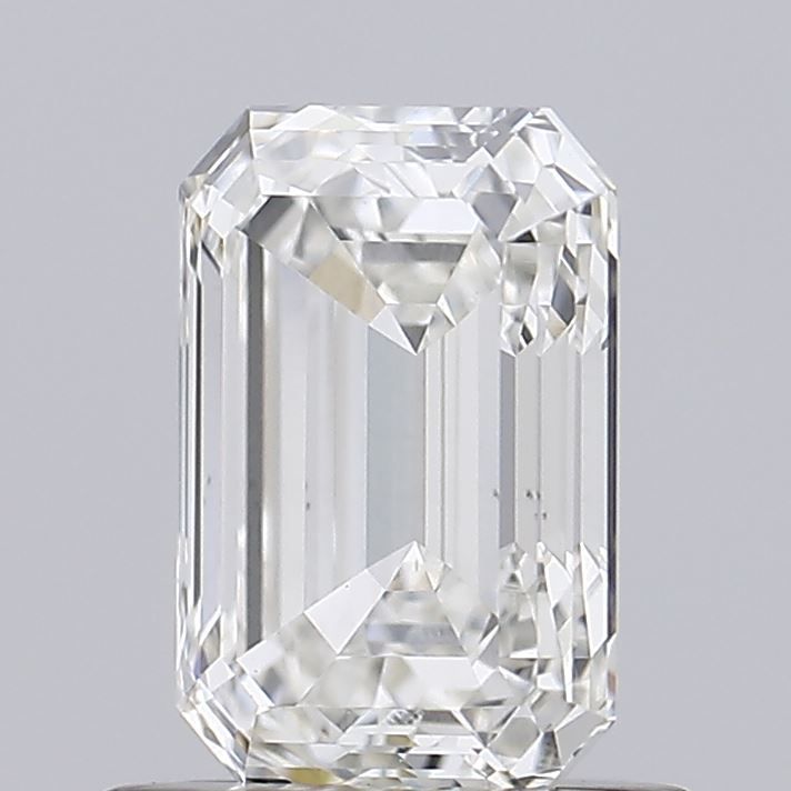 1.03 Carat Emerald Lab Diamond with  Cut Diamond in 14KT  view 1
