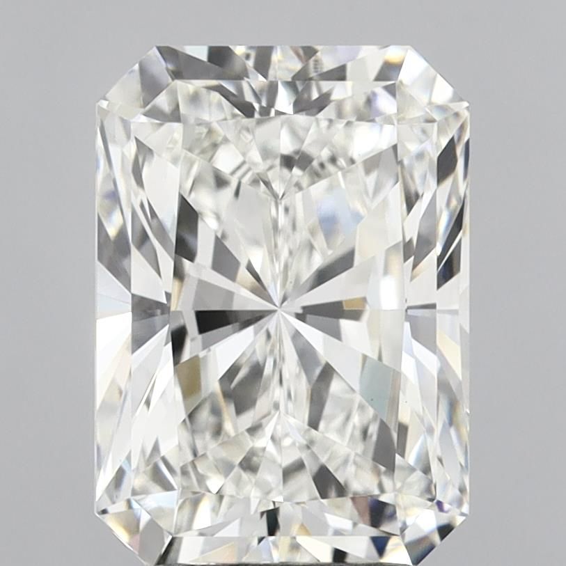 3.11 Carat Radiant Lab Diamond with  Cut Diamond in 14KT  view 1
