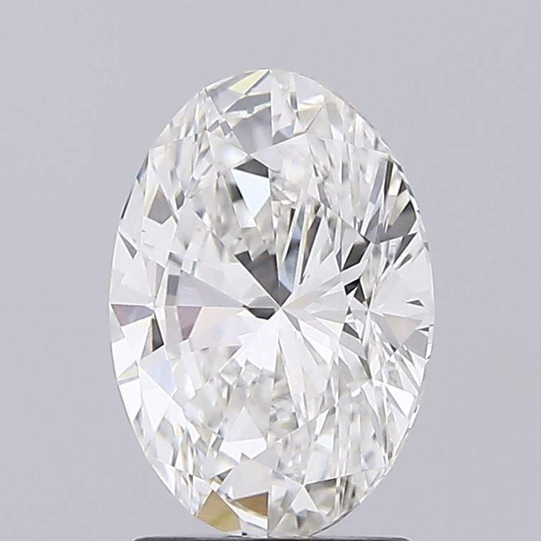 2.06 Carat Oval Lab Diamond with  Cut Diamond in 14KT  view 1
