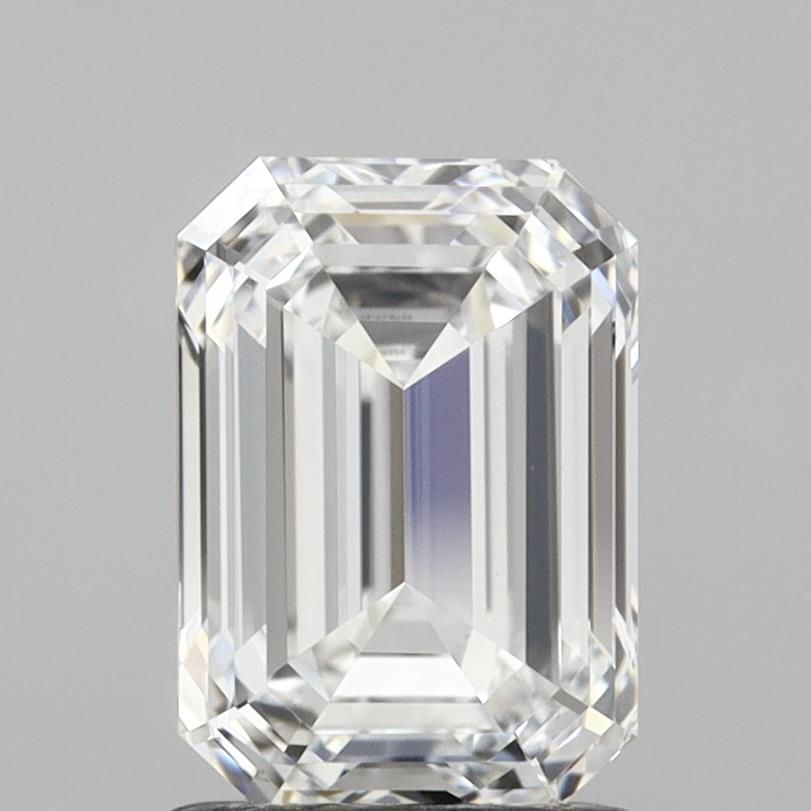 1.58 Carat Emerald Lab Diamond with  Cut Diamond in 14KT  view 1
