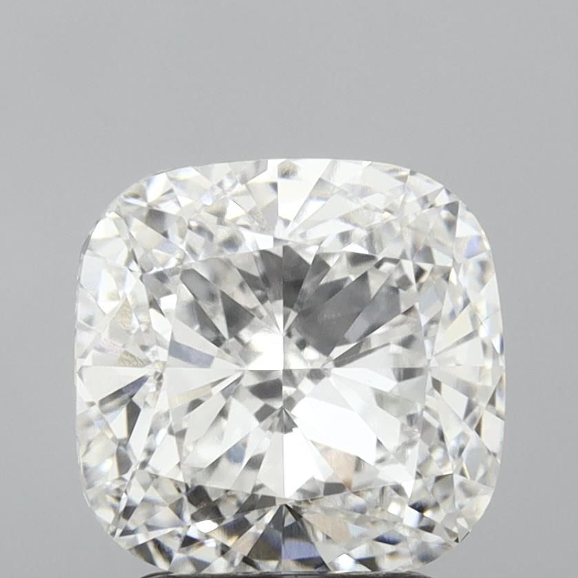2.77 Carat Cushion Lab Diamond with  Cut Diamond in 14KT  view 1
