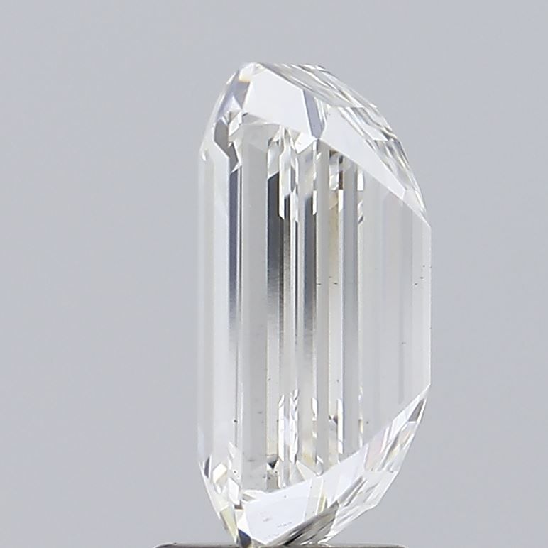3.06 Carat Emerald Lab Diamond with  Cut Diamond in 14KT  view 1
