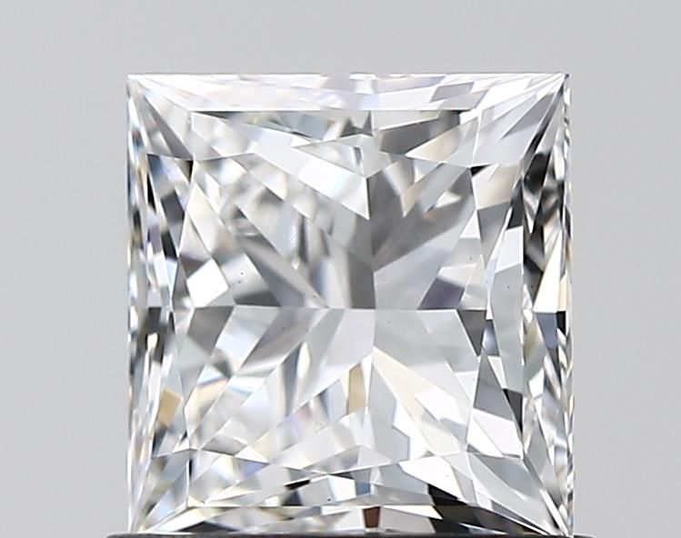 1.09 Carat Princess Lab Diamond with  Cut Diamond in 14KT  view 1
