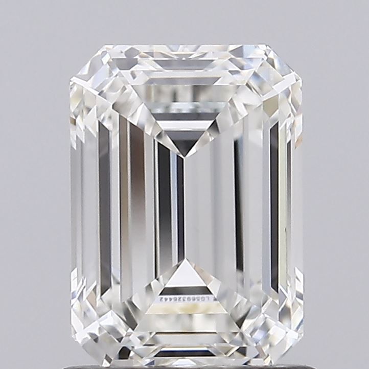 1.15 Carat Emerald Lab Diamond with  Cut Diamond in 14KT  view 1
